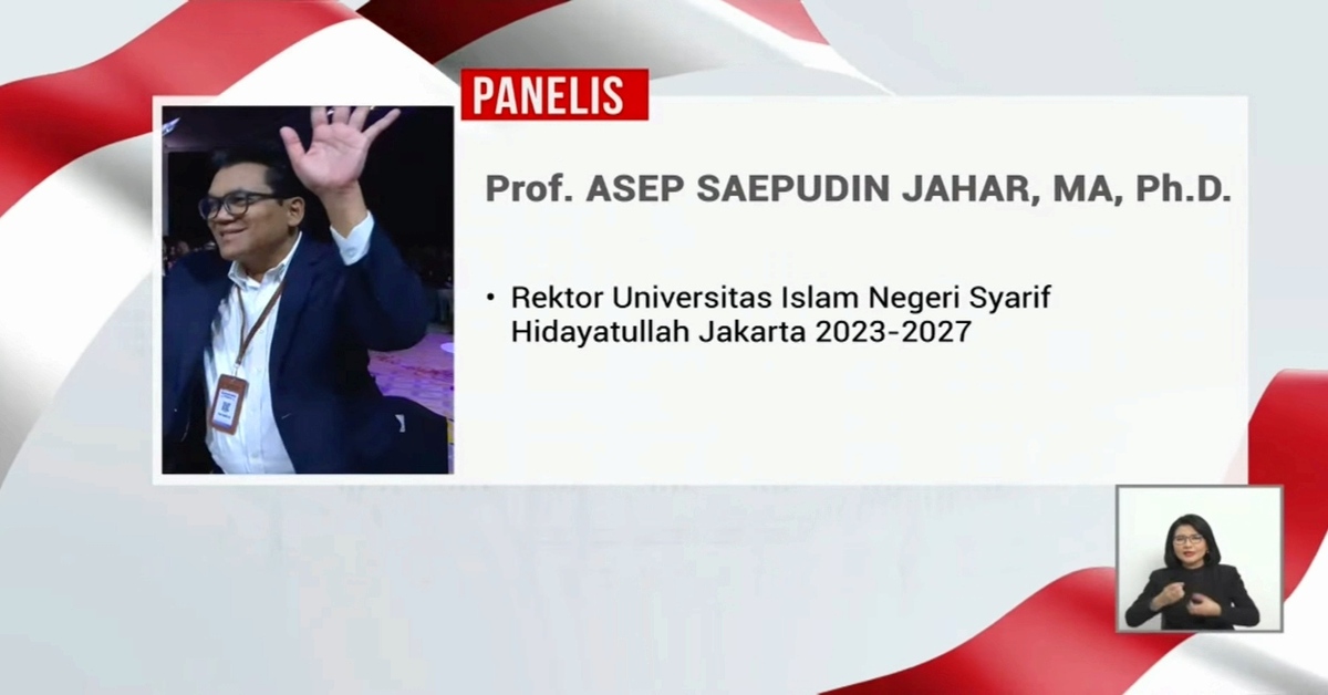 Rektor UIN Jakarta Jadi Satu-satunya Panelis Pimpinan PTKIN di Debat Capres Terakhir