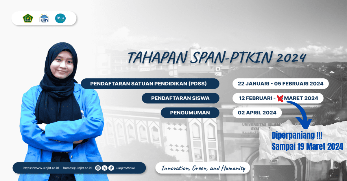 Pendaftaran SPAN-PTKIN Diperpanjang Hingga 19 Maret 2024