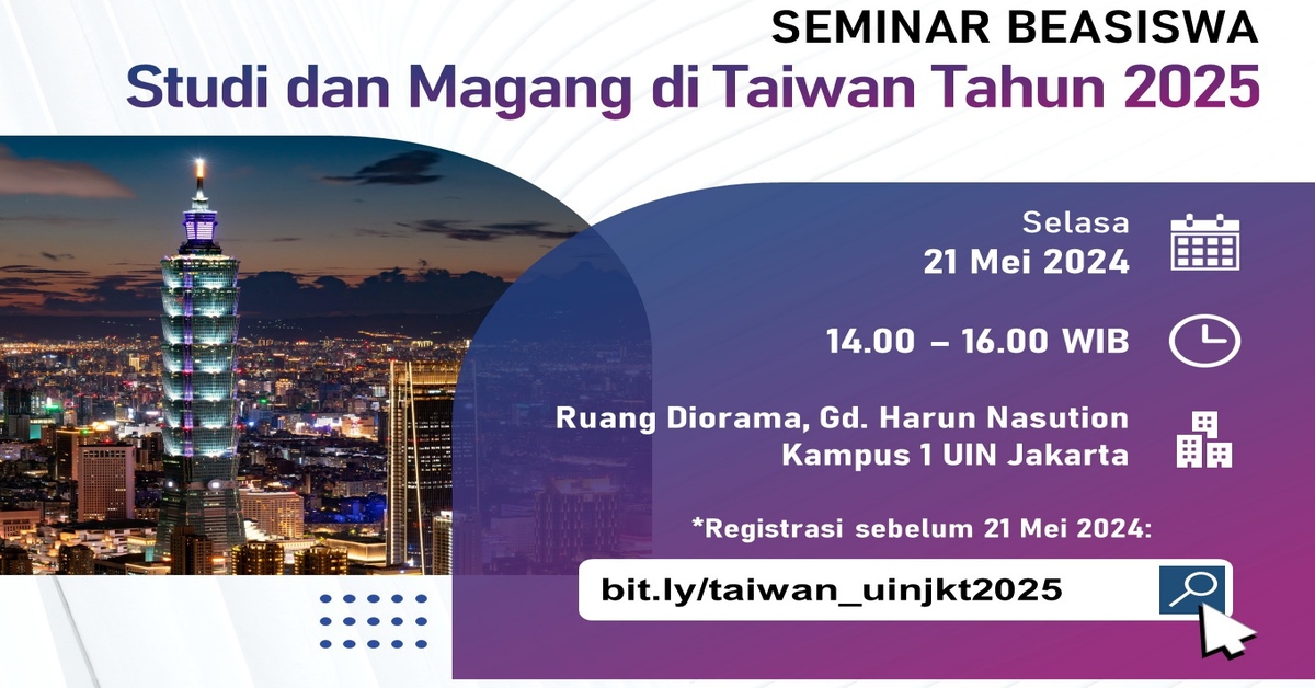 Seminar Beasiswa Studi dan Magang 2025 Taiwan 