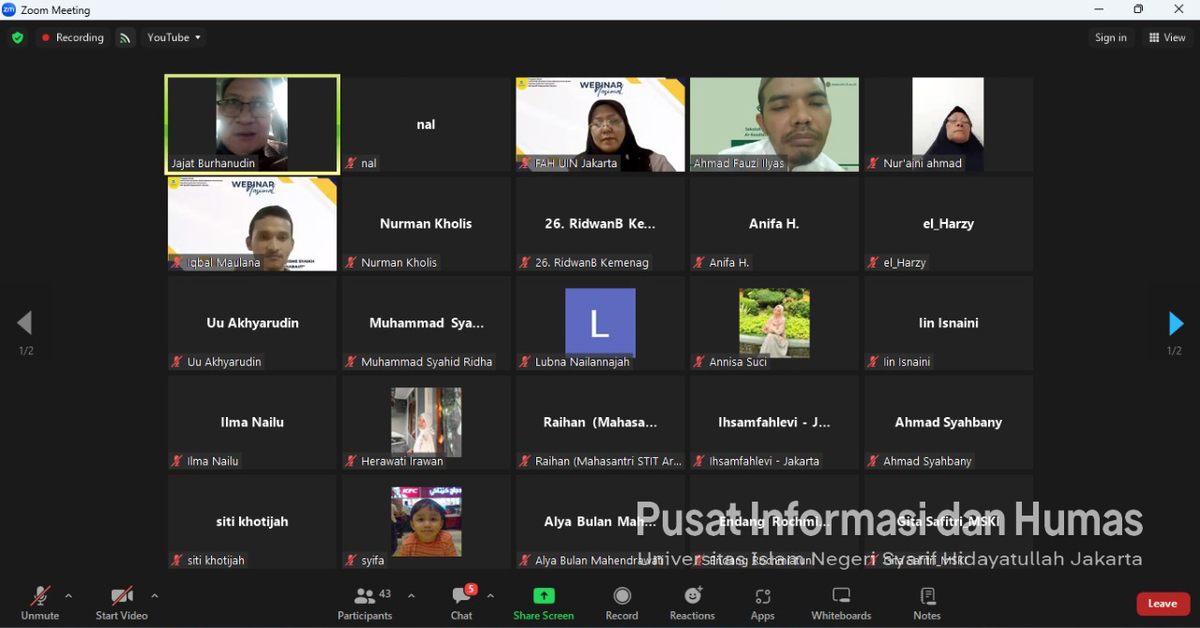 Webinar MSKI UIN Jakarta Kupas Reformisme Syaikh Ahmad Khatib Minangkabau