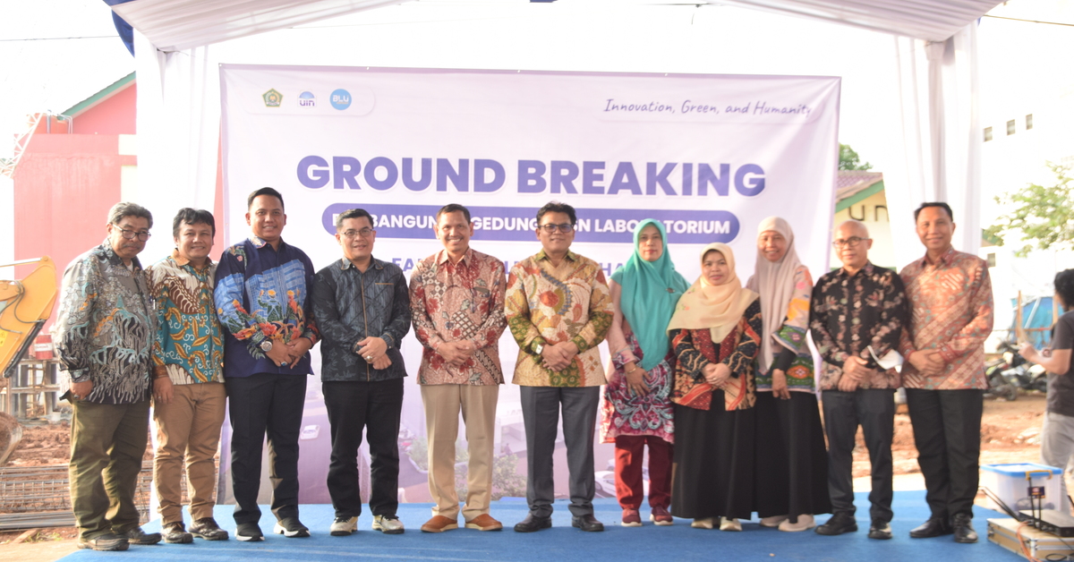 Rektor Groundbreaking Gedung Laboratorium FIKES UIN Jakarta