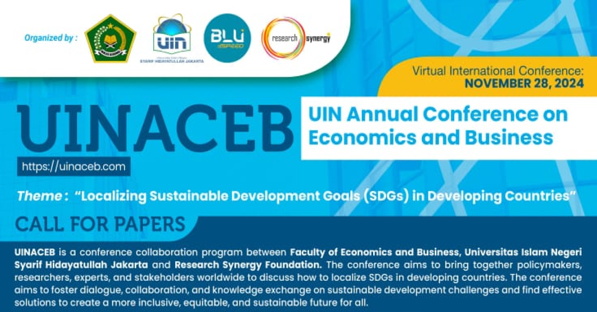 Call for Paper for UIN Annual Conference on Economics and Business (UINACEB)