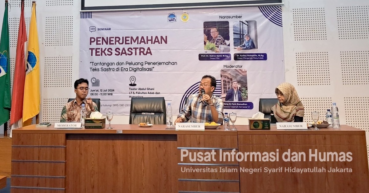 Seminar Prodi Tarjamah FAH UIN Jakarta Bahas Perkembangan dan Tantangan Penerjemahan Sastra