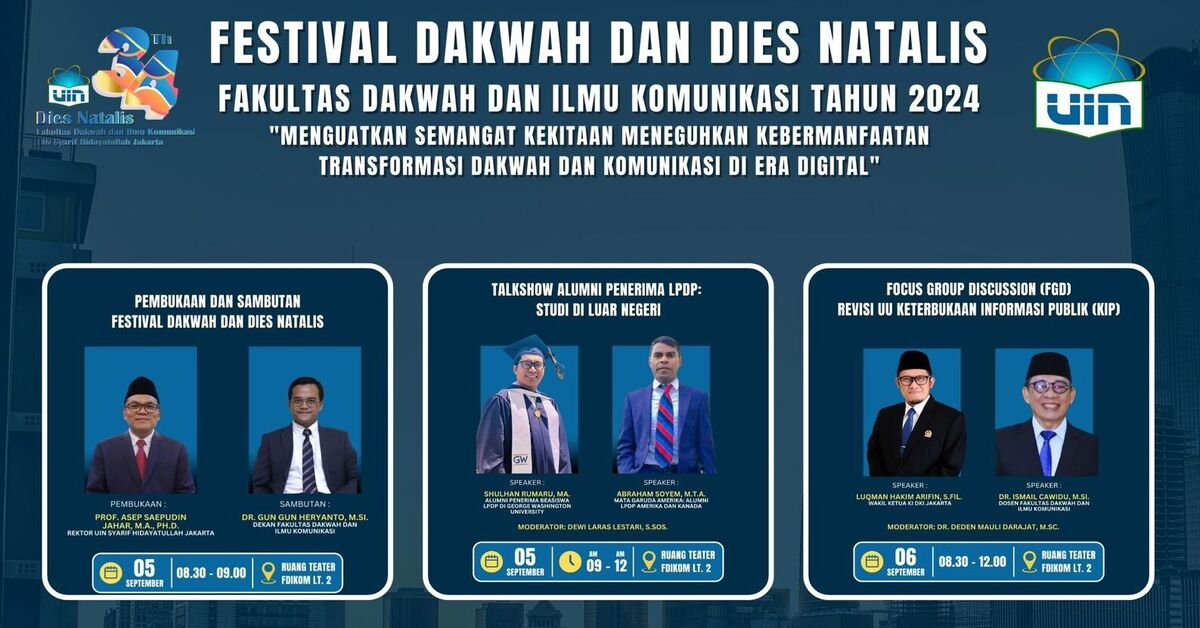 Meriahkan Dies Natalis ke-34, FDIKOM UIN Jakarta Gelar Rangkaian Kegiatan Edukatif dan Interaktif