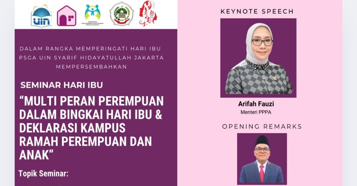 PSGA UIN Jakarta: Seminar Hari Ibu